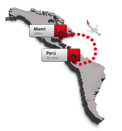 Calcula tu envío desde Miami (2ebox) hasta Chile (tu casa)